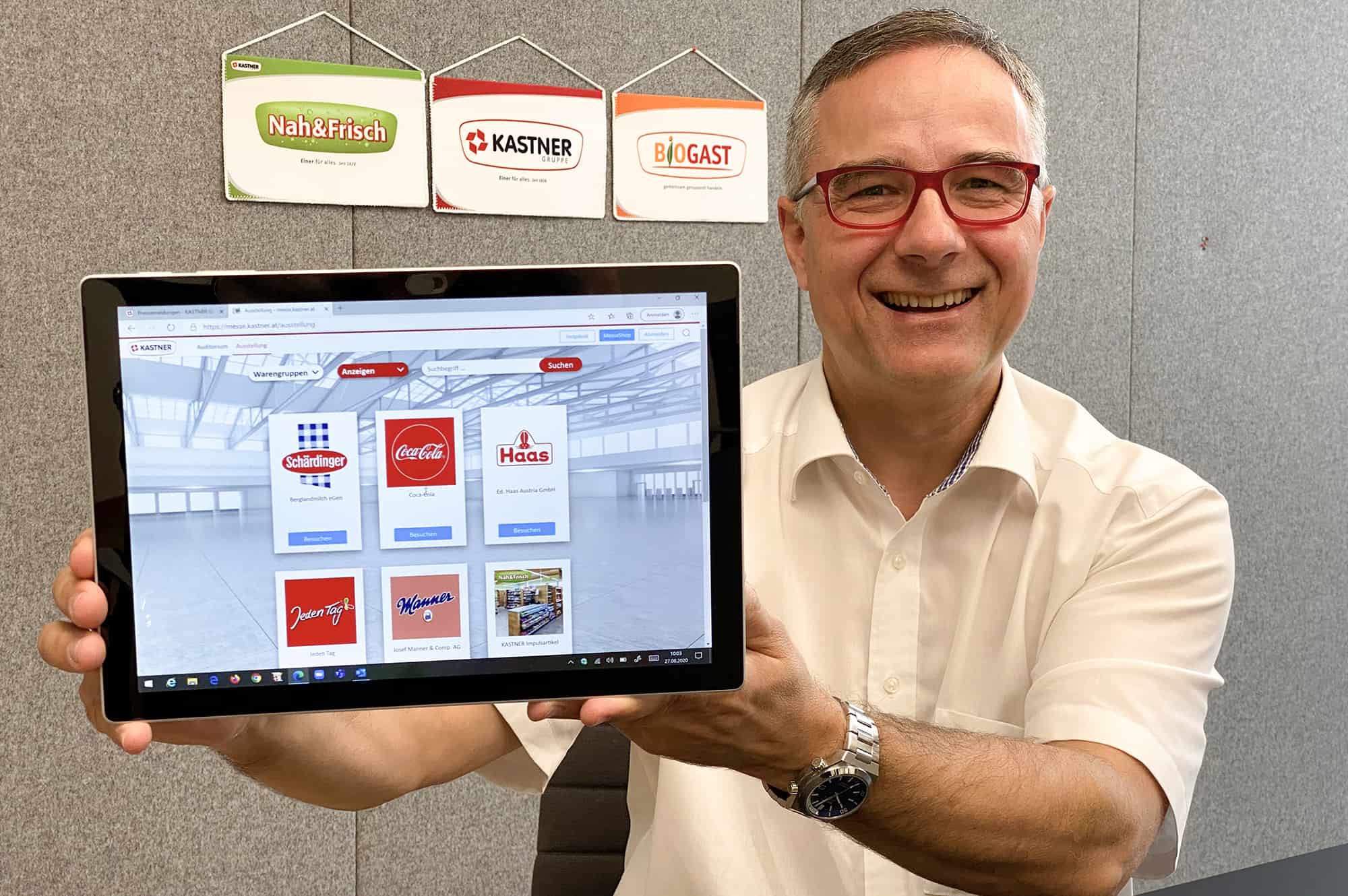 KR Christof Kastner präsentiert die digitale Lebensmittelmesse.