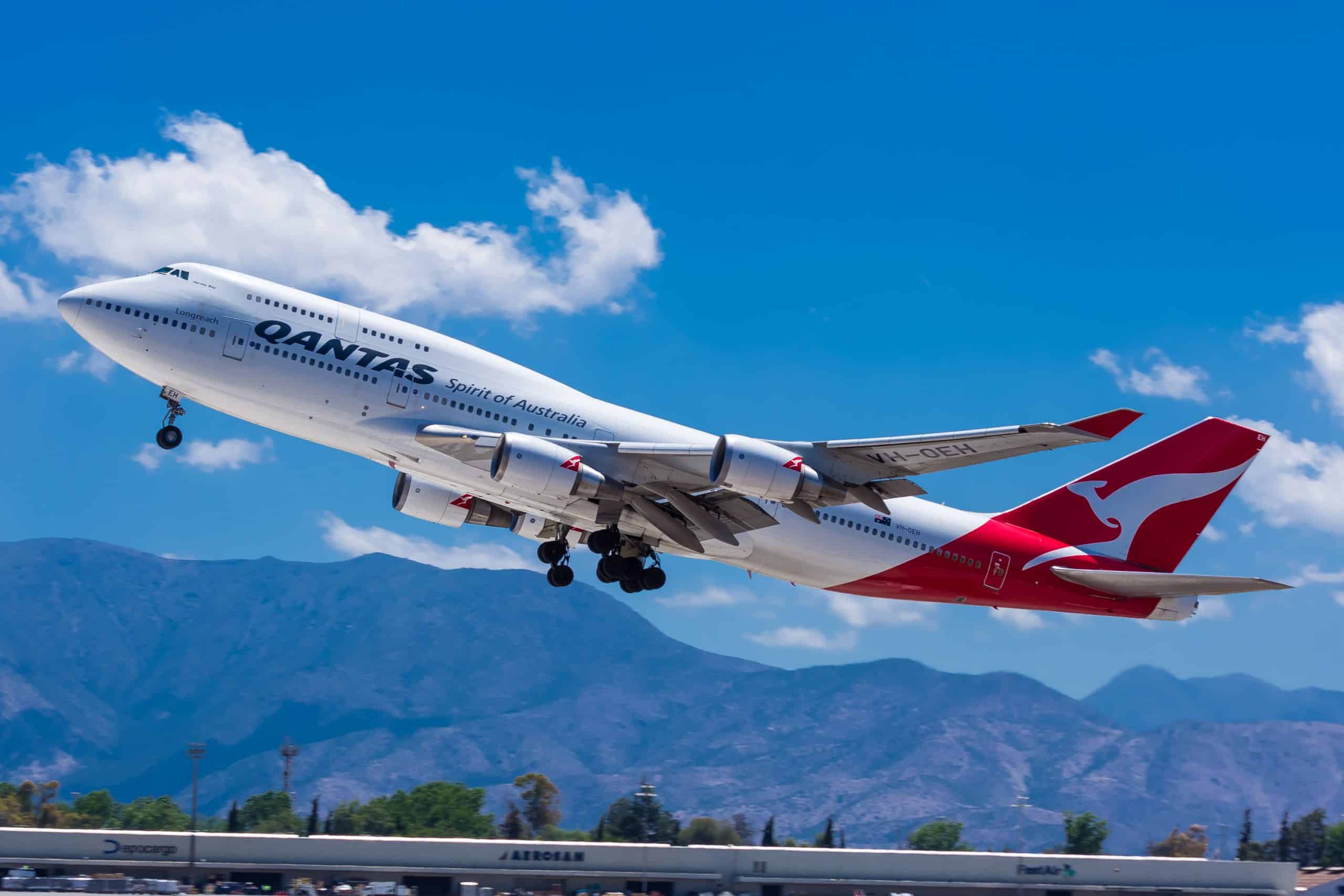 Flugzeug der australischen Airline Qantas