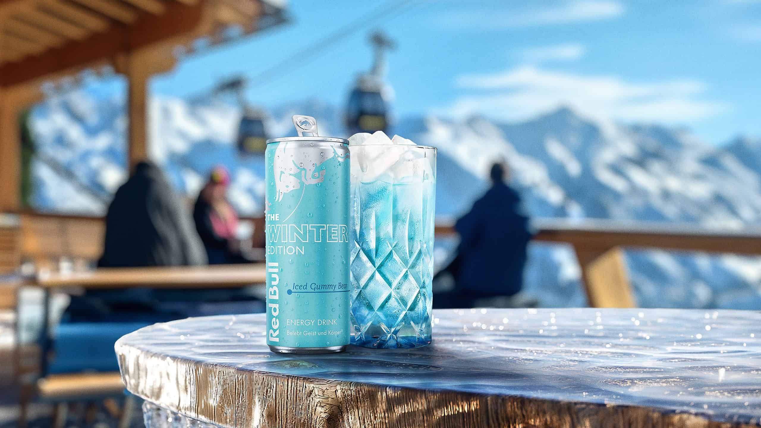 Red Bull stellt die neue Winter Edition Iced Gummy Bear vor Rolling Pin