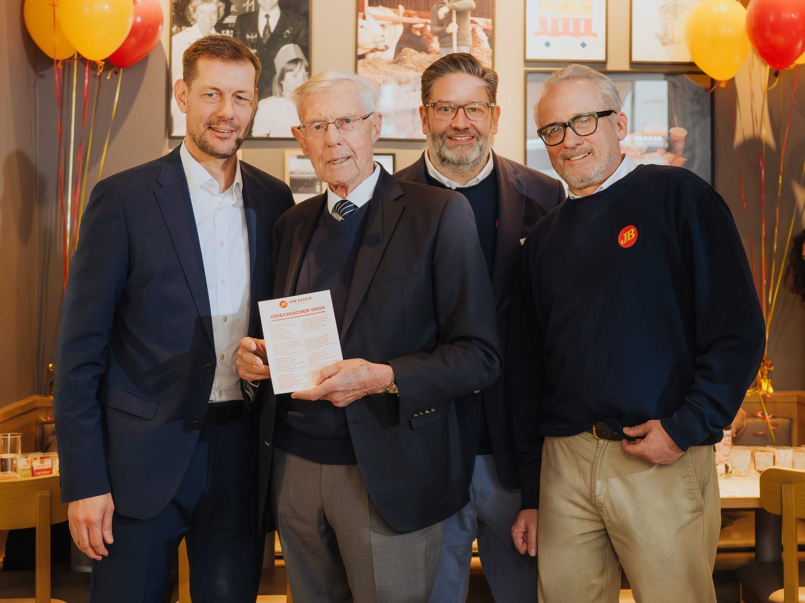 Guido Zöllick (DEHOGA), Eugen Block, Julian Pfitzner, Sven Freystatzky | Foto: Mathias Rövensthal