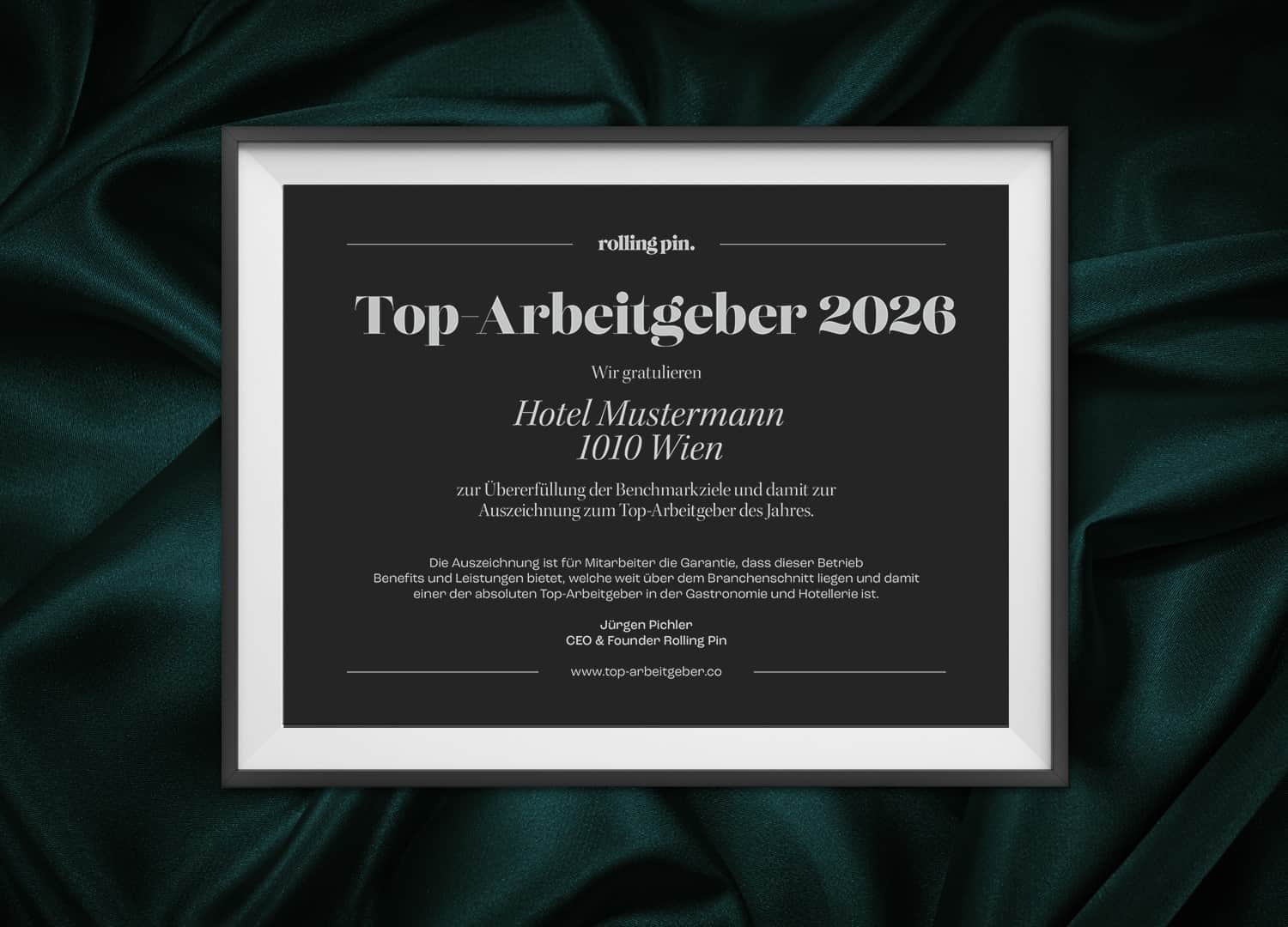 Urkunde für die Auszeichnung als Top-Arbeitgeber 2026